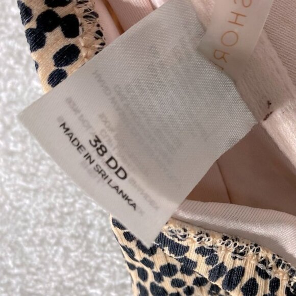 5/$25 Shade & Shore Leopard Print Bikini Bra Top 38DD - Picture 4 of 11
